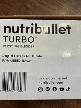 Nutribullet Turbo Blender Rapid Extractor Blade BD-BX1346-02